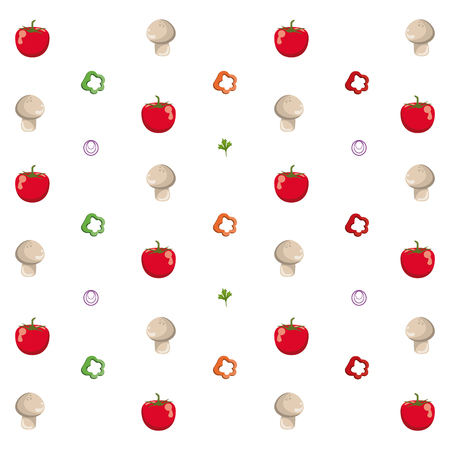 vegetable fresh food seamless pattern image vector illustrationのイラスト素材