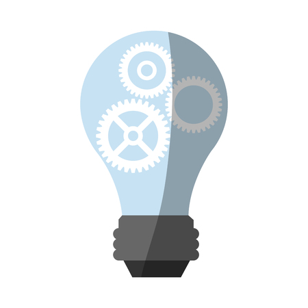 regular lightbulb with gears icon image vector illustration designのイラスト素材