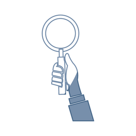 hand holding loupe search check list concept vector illustrationのイラスト素材