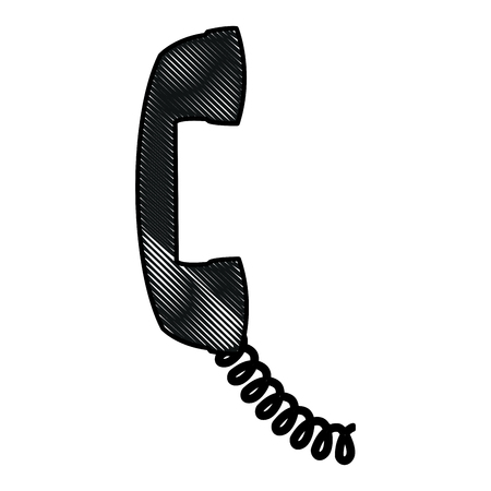 drawing telephone attention call service vector illustrationのイラスト素材