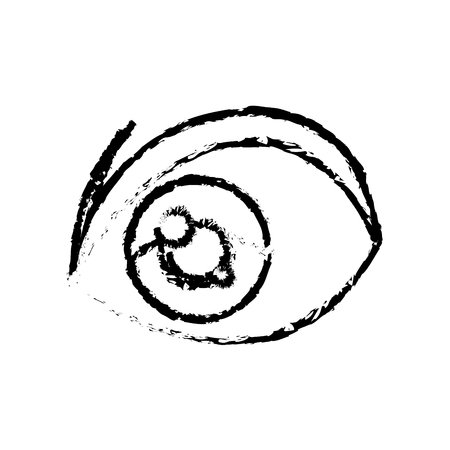 sketch eye anime cartoon design vector illustrationのイラスト素材