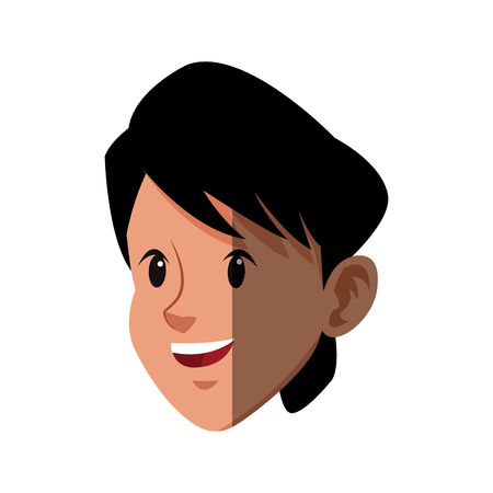 character head boy sport style image vector illustrationのイラスト素材