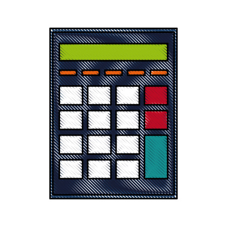 drawing calculator investigate research rates vector illustrationのイラスト素材