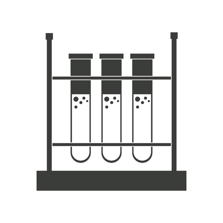 test tube rack laboratory chemistry equipment vector illustrationのイラスト素材