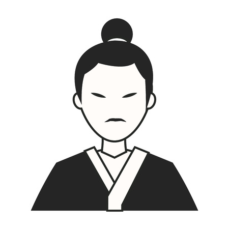 character japanese man clothes culture vector illustrationのイラスト素材