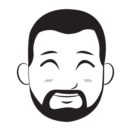 cartoon character man young person vector illustrationのイラスト素材