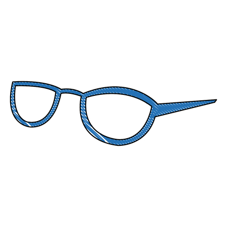 blue glasses accessory female style vector illustrationのイラスト素材