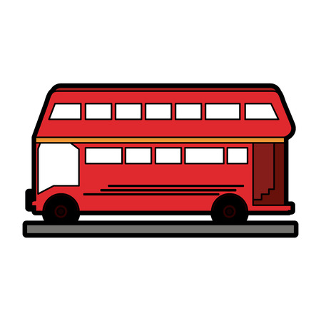 Double decker bus London icon image vector illustration designのイラスト素材
