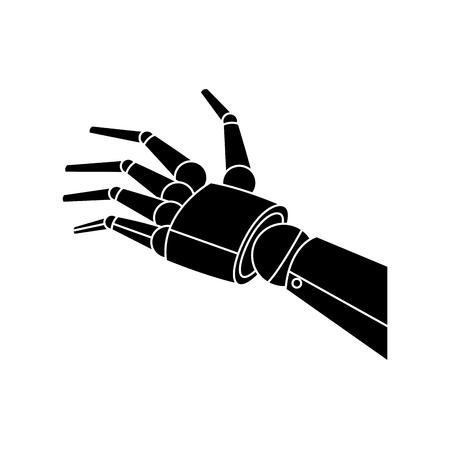 mechanical robotic hand innovation technology vector illustrationのイラスト素材