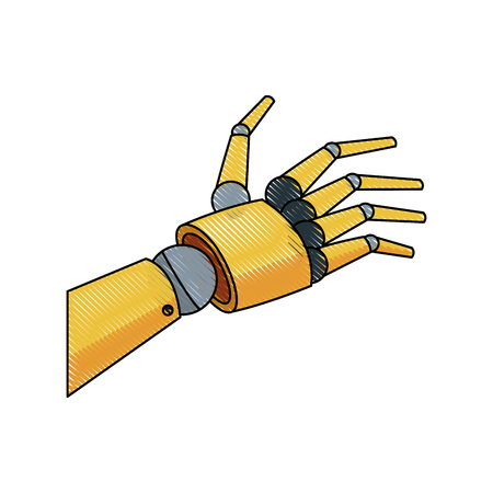 mechanical robotic hand innovation technology vector illustrationのイラスト素材