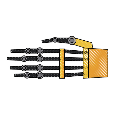 hand of robot bionic mechanical science vector illustrationのイラスト素材