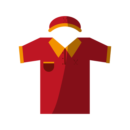 outfit golf related icon image vector illustration designのイラスト素材