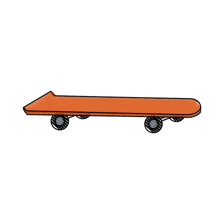 drawing skateboard board sport element vector illustrationのイラスト素材