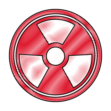 radiation caution hazard nuclear symbol vector illustrationのイラスト素材
