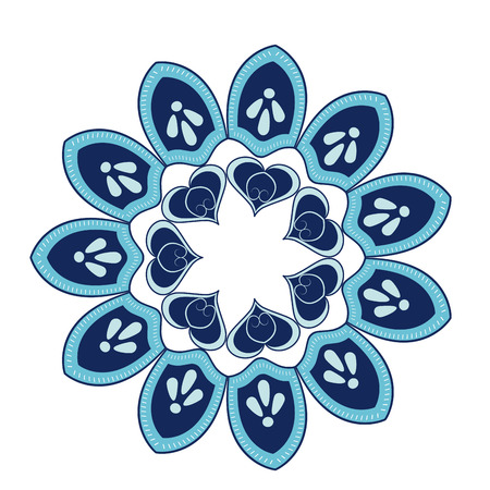 mandala decoration spiritual oriental. mystical ornament element vector illustrationのイラスト素材