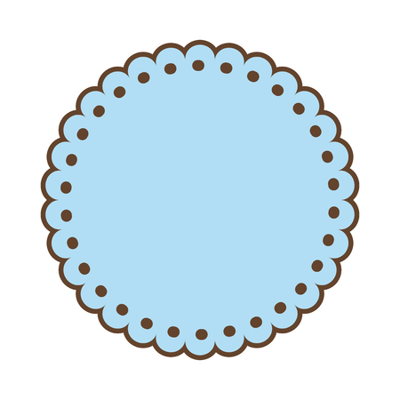 blue label emblem decoration sticker style vector illustrationのイラスト素材