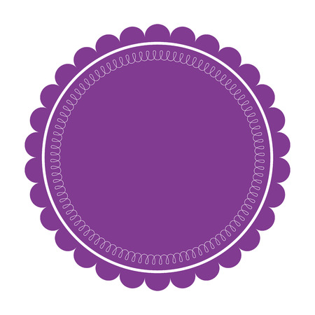 purple label round emblem decoration ornate vector illustrationのイラスト素材