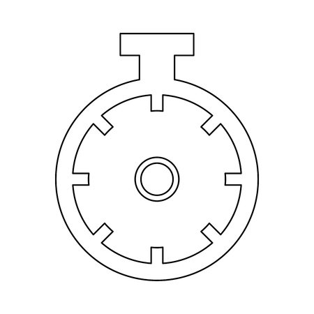 sportwatch time timer chronometer display vector illustrationのイラスト素材