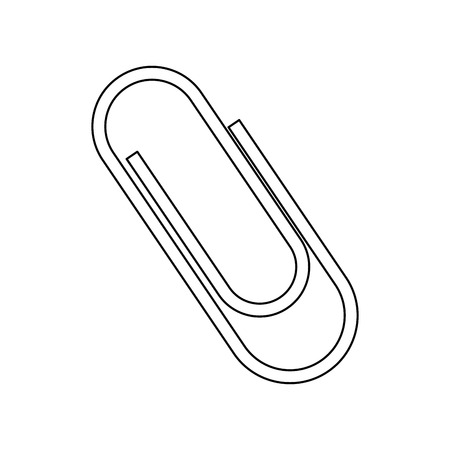 clip metal office supply object vector illustrationのイラスト素材