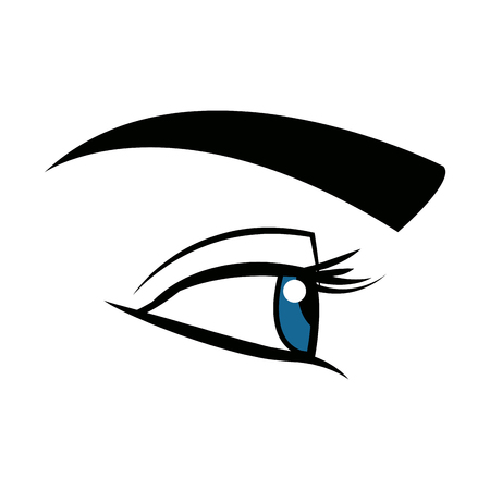 cute female eye look vision design vector illustrationのイラスト素材