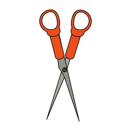 color image cartoon scissors tool for cut vector illustrationのイラスト素材