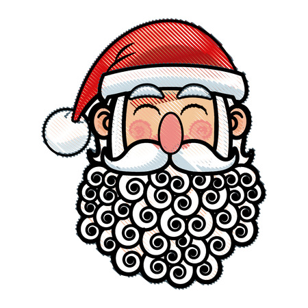 santa claus cartoon character merry christmas vector illustrationのイラスト素材