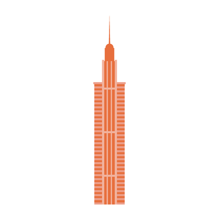 building skyscraper tower windows exterior vector illustrationのイラスト素材