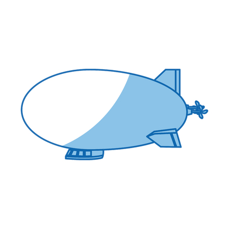 airship zeppelin modern design flat style vector illustrationのイラスト素材