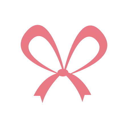 decorative ribbon bow decoration christmas vector illustrationのイラスト素材
