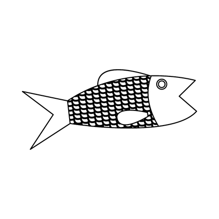 fish fresh food healthy cartoon vector illustrationのイラスト素材
