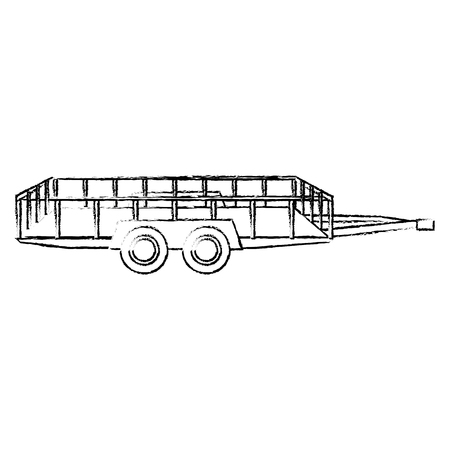 dump trailer cargo transport shipping image vector illustrationのイラスト素材
