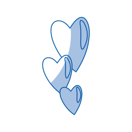 romantic hearts feeling lovely symbol vector illustrationのイラスト素材