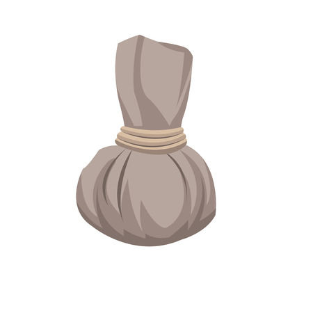 herbal compress balls for spa treatment vector illustrationのイラスト素材
