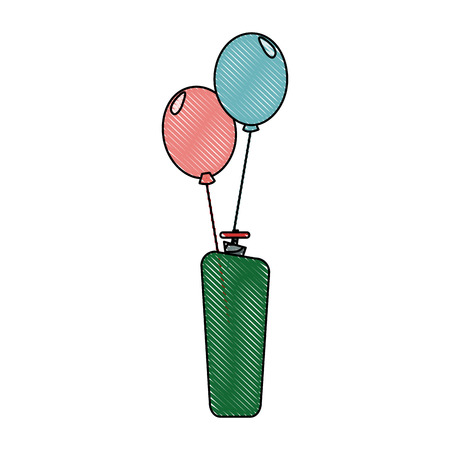 balloons helium filled festival carnival celebration vector illustrationのイラスト素材
