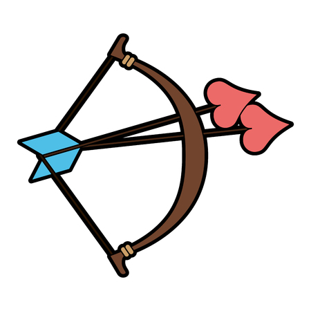 bow and arrow heart cartoon love icon image vector illustration designのイラスト素材