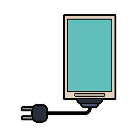 cellphone with cord and plug icon image vector illustration designのイラスト素材