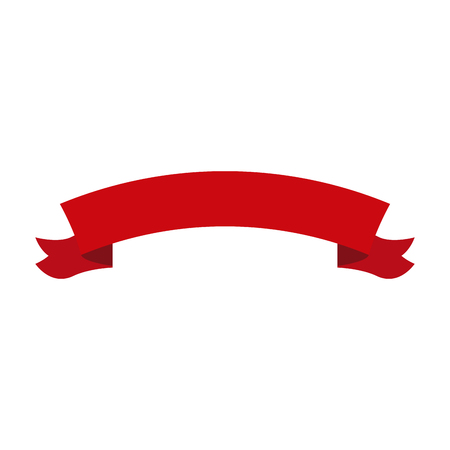 Red ribbon banner decoration celebration image vector illustrationのイラスト素材