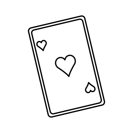playing ace card poker icon. casino betting leisure outline vector illustrationのイラスト素材