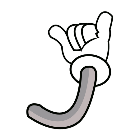 cartoon arms, gloved hand. part of body vector illustrationのイラスト素材