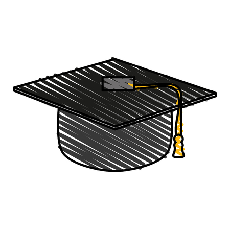 Graduation toga hat icon illustration vector design graphicのイラスト素材