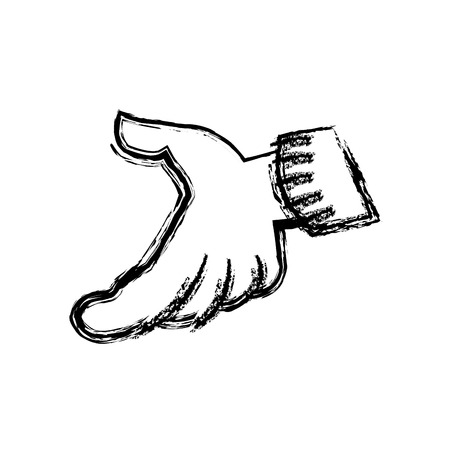 hand graffiti art comic style icon vector illustrationのイラスト素材