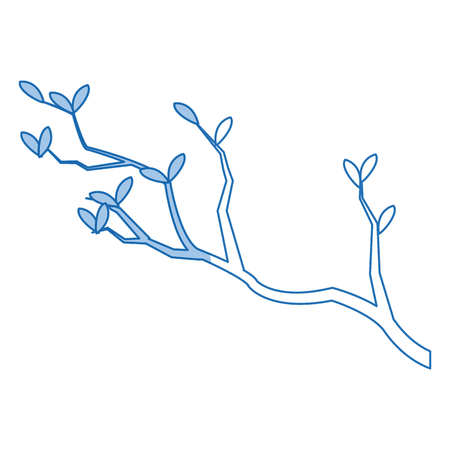 branch leaf of tree japanese natural vector illustrationのイラスト素材
