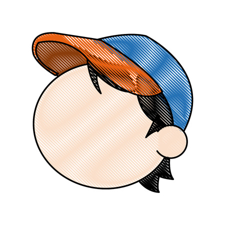 head boy young avatar no face vector illustrationのイラスト素材