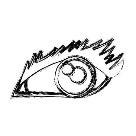 Cartoon eye human look watch icon vector illustration.のイラスト素材