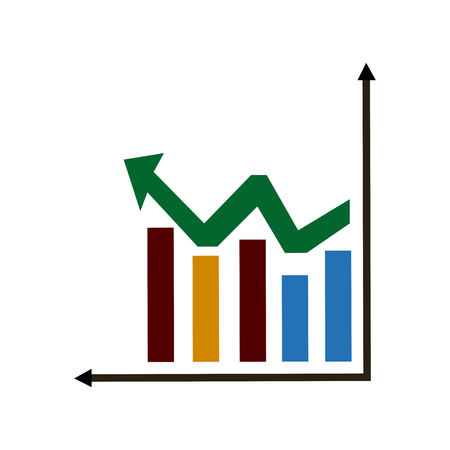 business graph and chart statistics financial image vector illustrationのイラスト素材