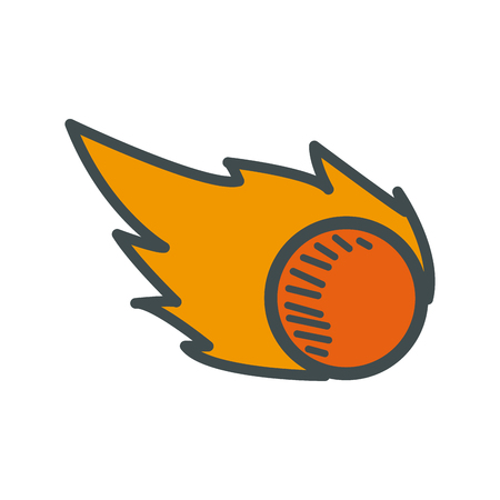 comet falling down fast astronomy image vector illustrationのイラスト素材