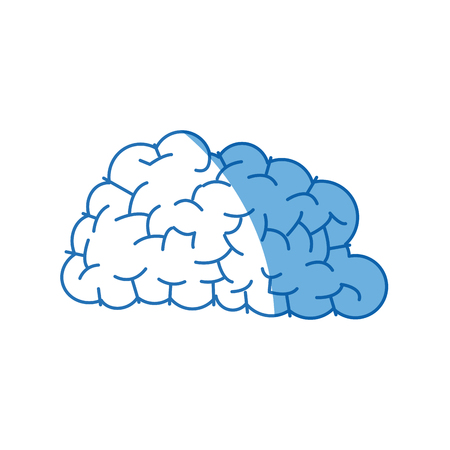 human brain think creativity image vector illustrationのイラスト素材