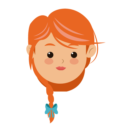 face head girl daughter young image vector illustrationのイラスト素材