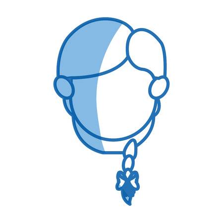 face head girl daughter young image vector illustrationのイラスト素材