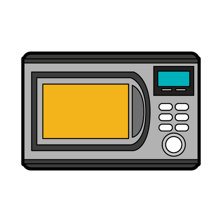 microwave oven home electronic appliance icon image vector illustration designのイラスト素材